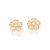 Brinco flor rommanel folheado a ouro com zircônias Branco Cód. 526918