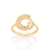 Anel skinny espiral rommanel folheado a ouro com zircônias