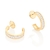 Brinco Rommanel meia argola folheado a ouro - comprar online