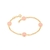 Pulseira Rommanel com cristais folheada a ouro - tam.18