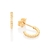 Brinco rommanel meia argola folheada a ouro com zircônias Branco Cód. 526924