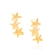 Brinco Rommanel folheado a ouro estrelas - comprar online