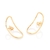Brinco rommanel oval folheado a ouro Cód. 526921