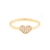 Anel skinny ring rommanel folheado a ouro com coração e zircônias - comprar online