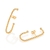 Brinco rommanel ear hook folheado a ouro