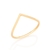 Anel Rommanel skinny ring folheado a ouro