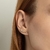 Brinco ear rommanel cuff folheado a ouro com zircônias Branco Cód. 527050 - Paty Joias Rommanel - loja online da Rommanel