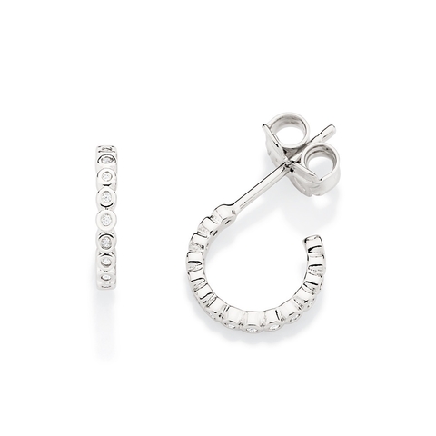 326924 Brinco argola rommanel folheado a platina com zircônias 