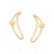 Brinco rommanel oval folheado a ouro Cód. 526921 - comprar online
