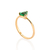Anel Rommanel solitário banhado a ouro 18k com cristal - comprar online
