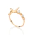 513483 Anel Rommanel skinny folheado a ouro borboleta com zircônias