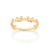 Anel Rommanel skinny borboletas banhado a ouro 18k