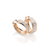 523835 Brinco Rommanel folheado a ouro argola com aplicação de rhodium