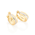 525128 Brinco Rommanel folheado a ouro argola com aplicação de rhodium