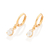 527237 Brinco Rommanel folheado a ouro argola com zircônia gota