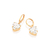 Brinco Rommanel argola coração banhado a ouro 18k com zircônias - tam.único - comprar online