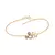 Pulseira Rommanel mickey e minnie entrelaçados banhado a ouro 18k com zircônias - tam.20