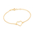 Pulseira Rommanel com coração banhada a ouro 18k - tam.19