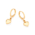 527146 Brinco Rommanel argola coração almofada banhado a ouro 18k - comprar online