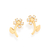 523241 Brinco Rommanel folheado a ouro flor com cristais