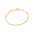 550194 Pulseira Rommanel folheada a ouro com bolas 19 cm