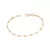 Pulseira Rommanel banhada a ouro 18k com pérolas - tam.16 - loja online