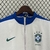 Corta-Vento Seleção Brasileira 2024 - Branco e Azul - Invictus Artigos Esportivos