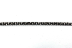 Tubo Cristal Metal Ônix - Larg 7mm