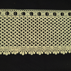 Renda guipir com algodão bege 18cm de larg