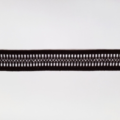 Renda entremeio algodão preta 4,5cm larg