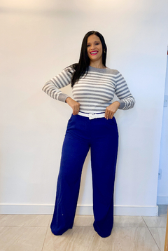 Blusa Listrada Modal manga longa - comprar online