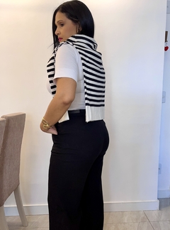 Blusa Listrada Modal manga longa na internet