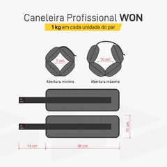 Kit Caneleiras de Peso WON 1 kg, 2 kg e 3 kg - Pares - comprar online