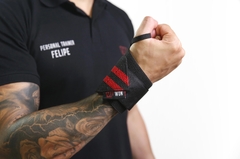 Munhequeira Elástica WON 80 mm Preto e Vermelho - WON Esportes