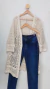 Cardigan em crochê branco M/G 42 a 44