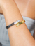 Bracelete dois banhos martelado
