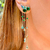 BRINCO CORRENTE CRISTAL ESMERALDA BANHADO A OURO 18K