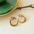 BRINCO CIRCULO VAZADO LISO BANHADO A OURO 18K - comprar online