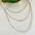 COLAR TRIPLO FININHO BANHADO A OURO 18K