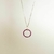 COLAR REDONDO PINK VAZADO PRATA 925 - loja online