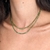 CHOKER RIVIERA ESMERALDA 2,5MM BANHADA A OURO 18K - comprar online