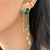 BRINCO CORRENTE CRISTAL ESMERALDA BANHADO A OURO 18K - comprar online