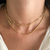 COLAR MALHA TORCIDA BANHADO A OURO 18K - comprar online