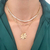 COLAR PINGENTE MARTELADO BANHADO A OURO 18K - comprar online