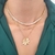 COLAR RIVIERA DE BAGUETES CRISTAIS DE 4MM BANHADA A OURO 18K - comprar online