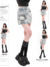 MZVZ retro cartoon graffiti hand-painted denim skirt high waist a-line hip skirt