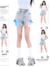 MZVZ American hot girl light blue denim shorts women's