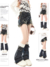 MZVZ side zipper belt wide leg denim shorts women