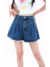 MZVZ dark blue lace stitching denim shorts women's - Bio cattaleya skin