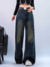 MINIANNU- Retro wide-leg jeans women plus size on internet